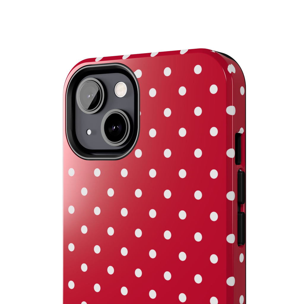 Poppy Red Polka Dot Phone Case
