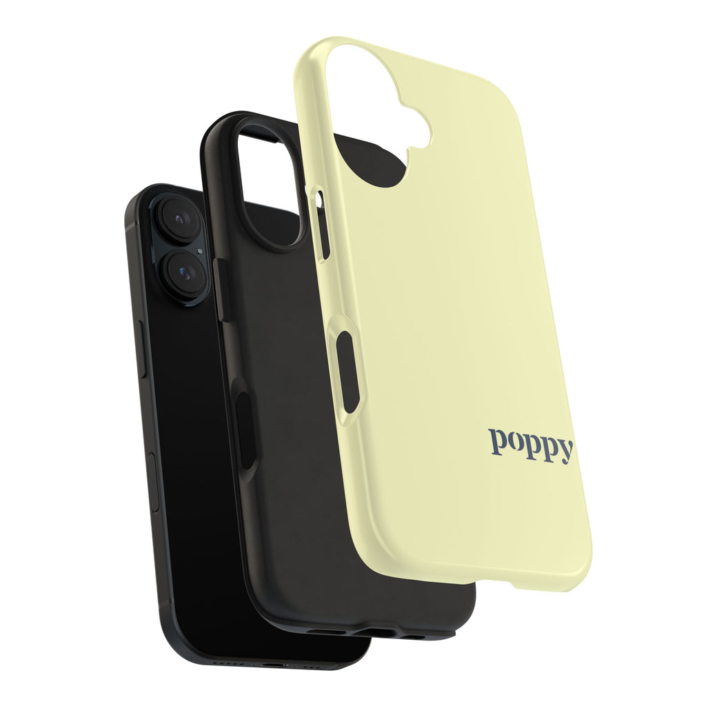 Poppy "Oar"iginals Minimalist Light Yellow Phone Case