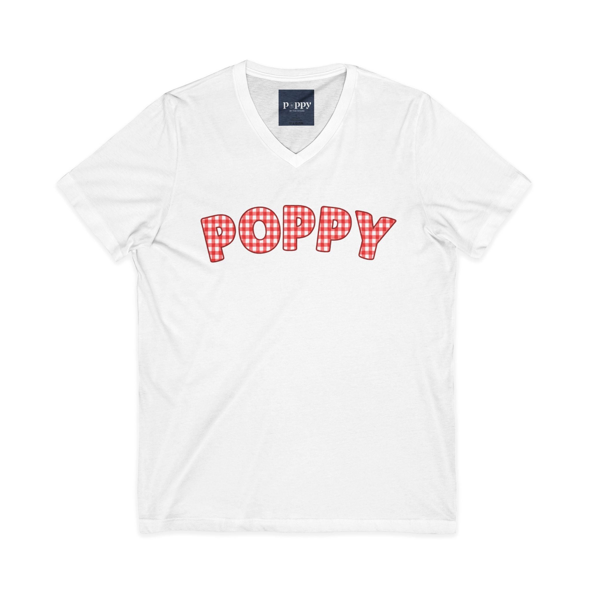 Poppy Gingham V-Neck Tee