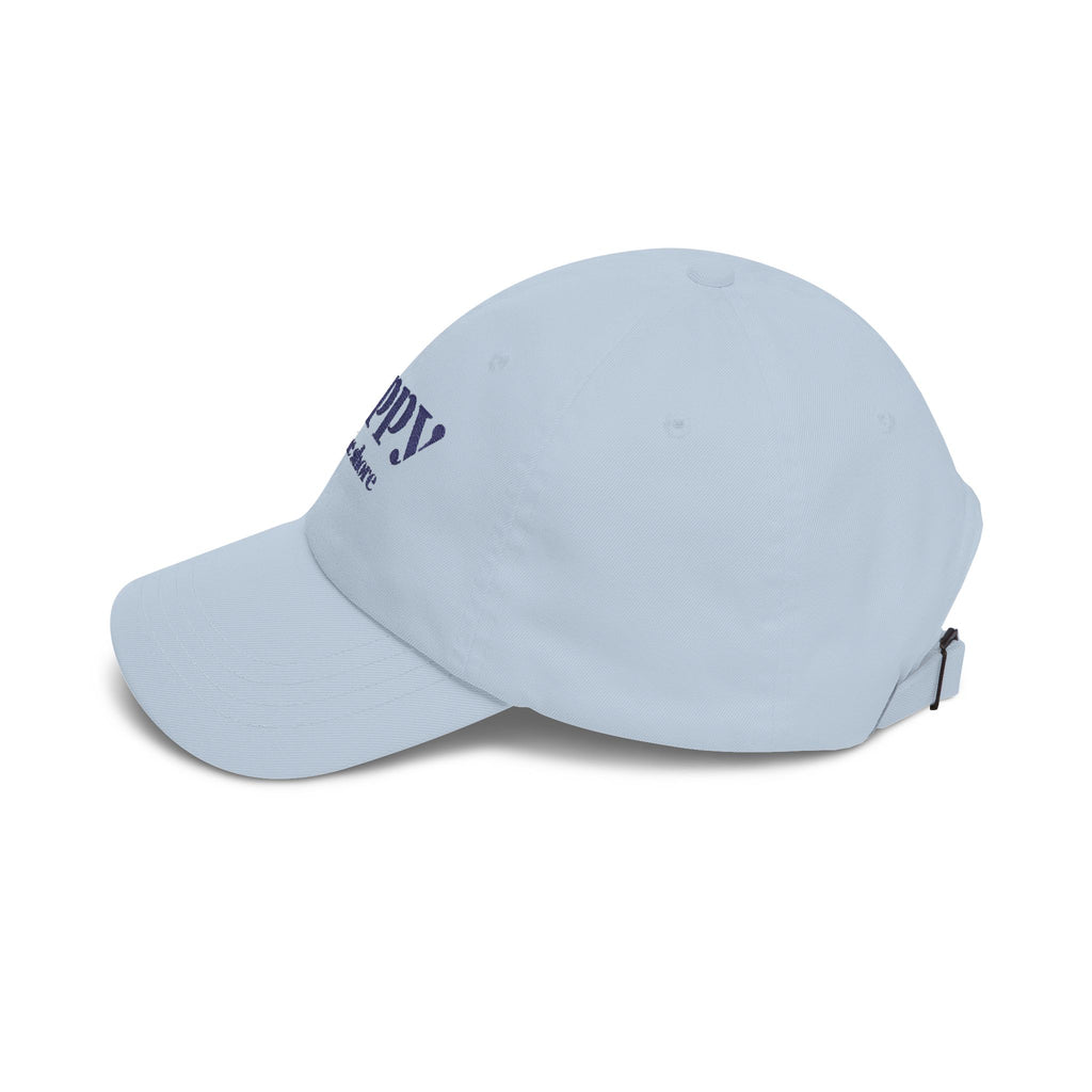 Poppy By The Shore Embroidered Dad Cap - Blue