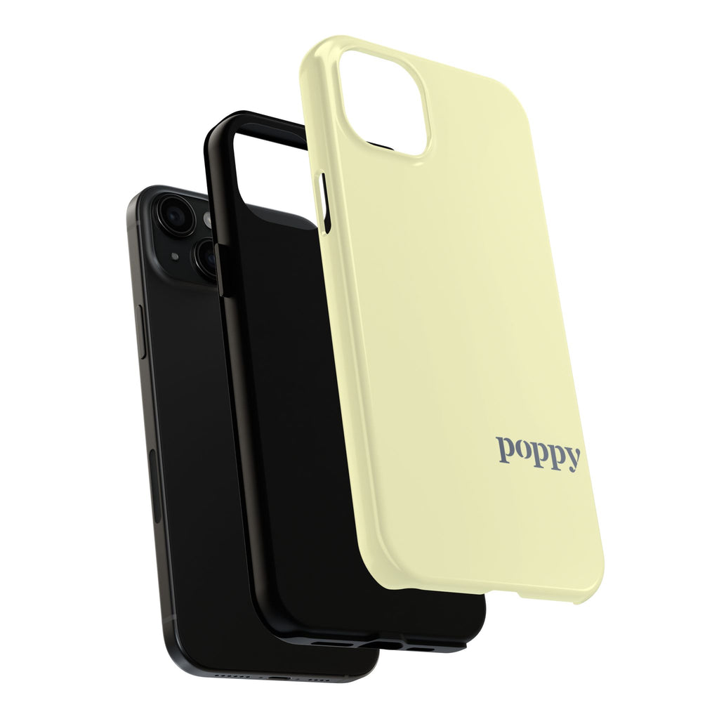Poppy "Oar"iginals Minimalist Light Yellow Phone Case