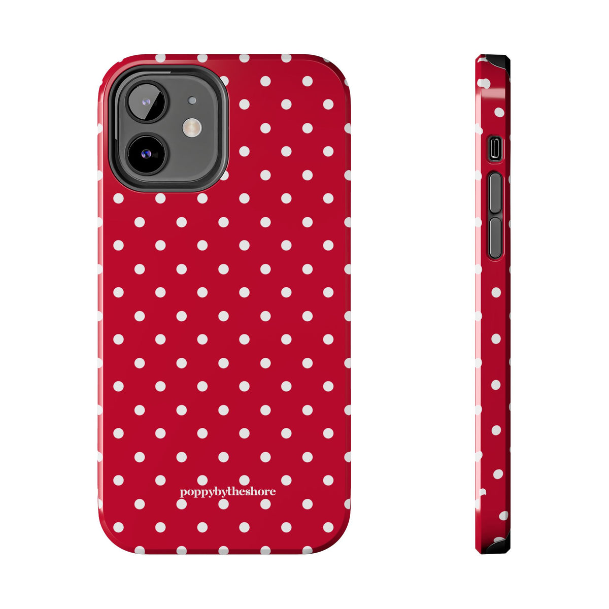 Poppy Red Polka Dot Phone Case