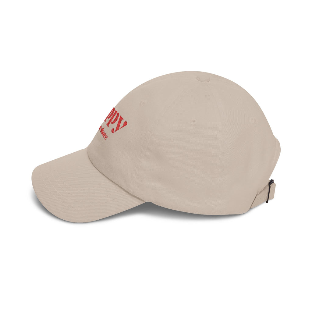 Poppy by the Shore Embroidered Dad Cap - Red