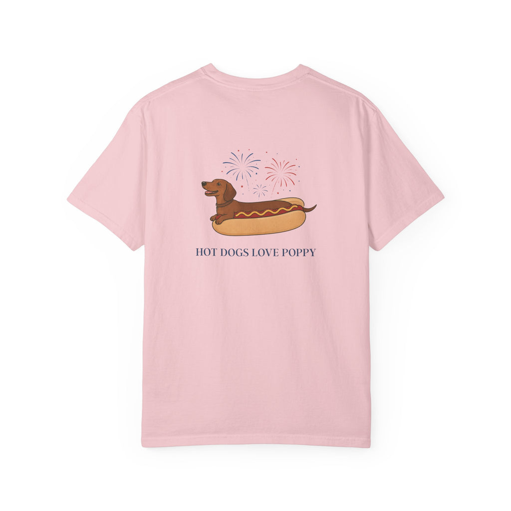 Hot Dogs Love Poppy Tee