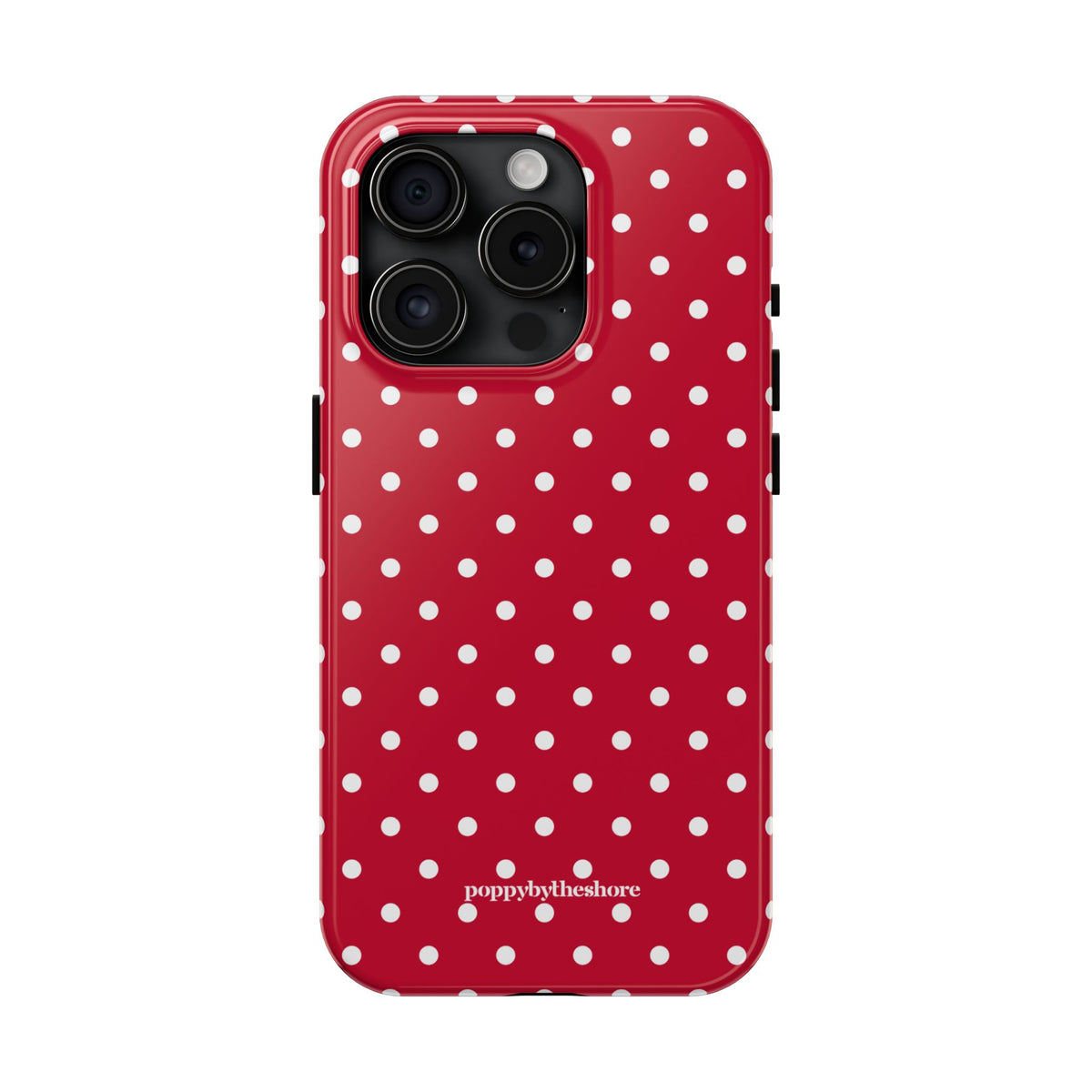 Poppy Red Polka Dot Phone Case