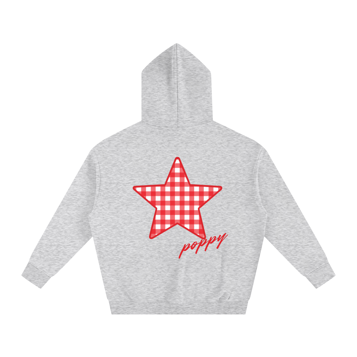 Poppy Gingham Star Hoodie