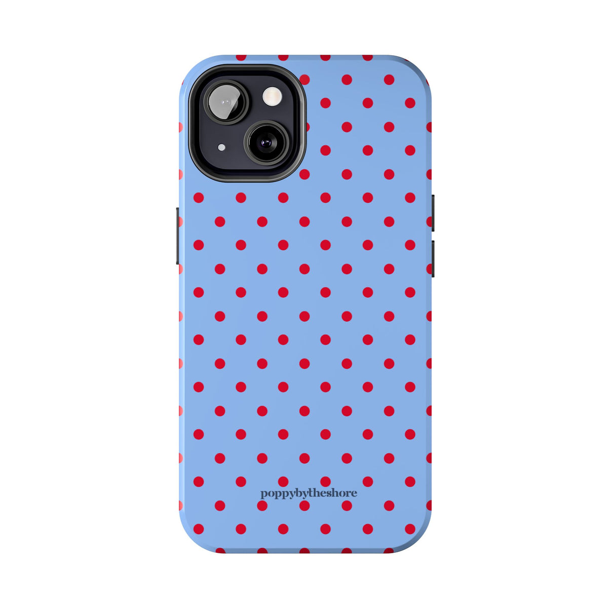 Poppy Blue & Red Polka Dot Phone Case