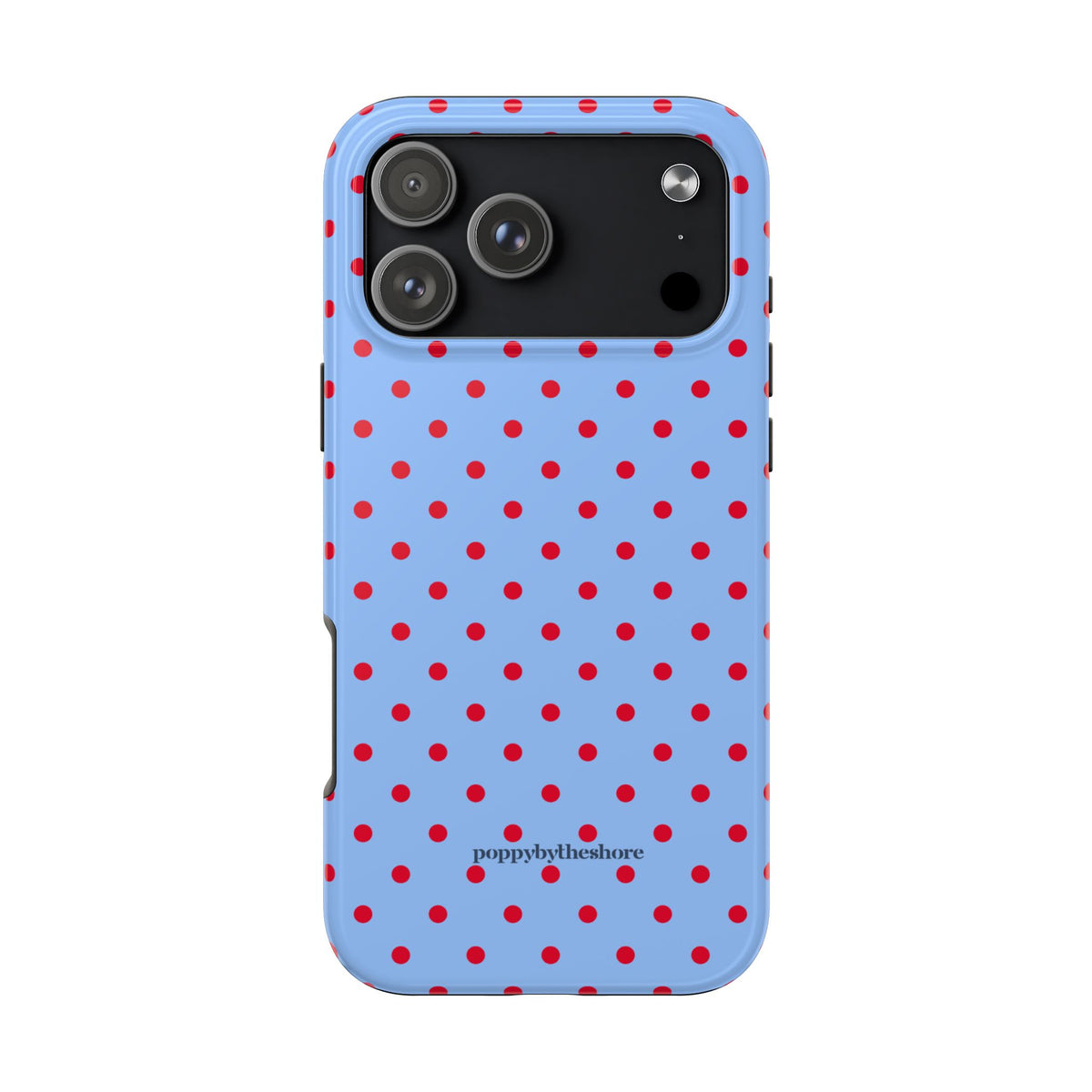 Poppy Blue & Red Polka Dot Phone Case