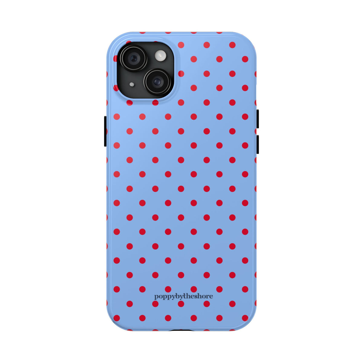 Poppy Blue & Red Polka Dot Phone Case