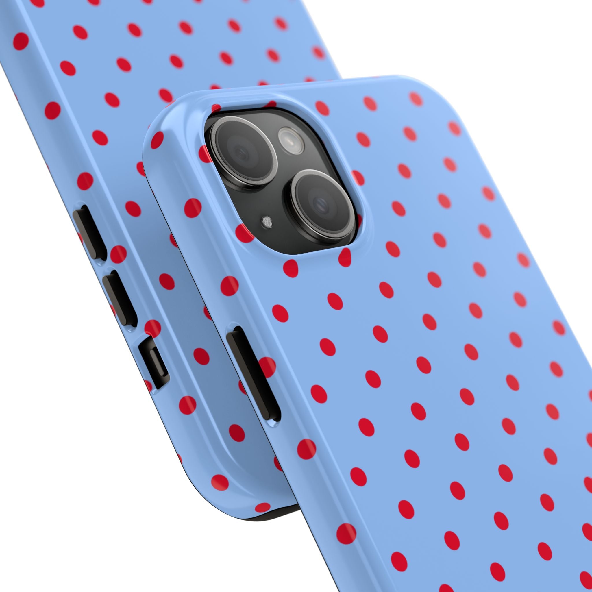 Poppy Blue & Red Polka Dot Phone Case