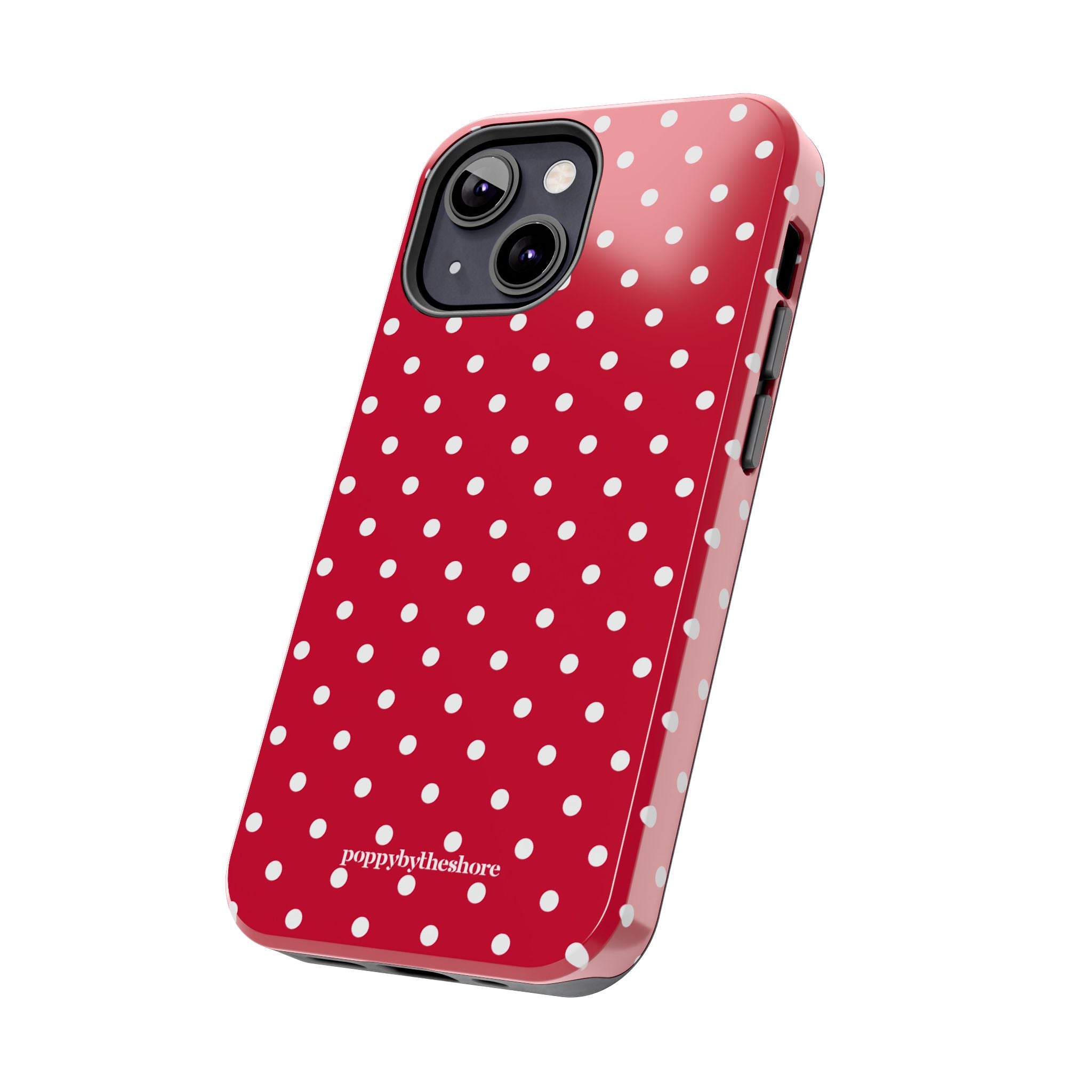 Poppy Red Polka Dot Phone Case