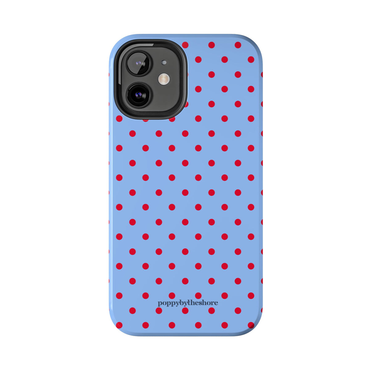 Poppy Blue & Red Polka Dot Phone Case