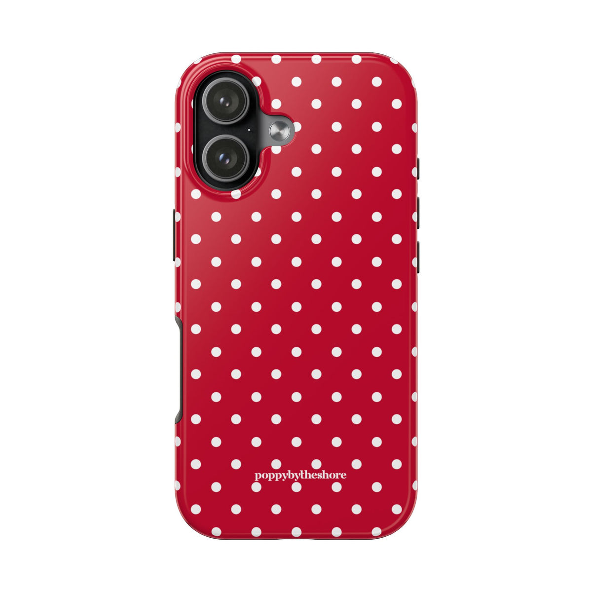 Poppy Red Polka Dot Phone Case