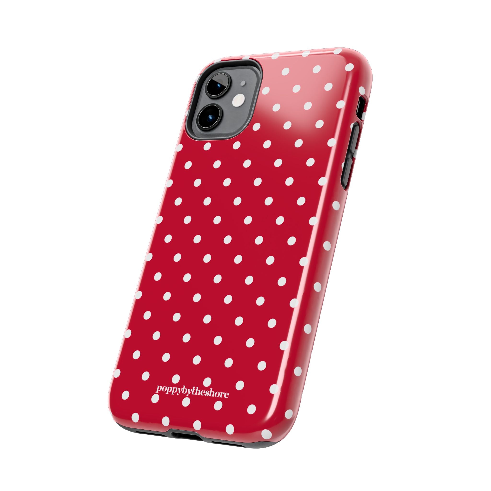 Poppy Red Polka Dot Phone Case