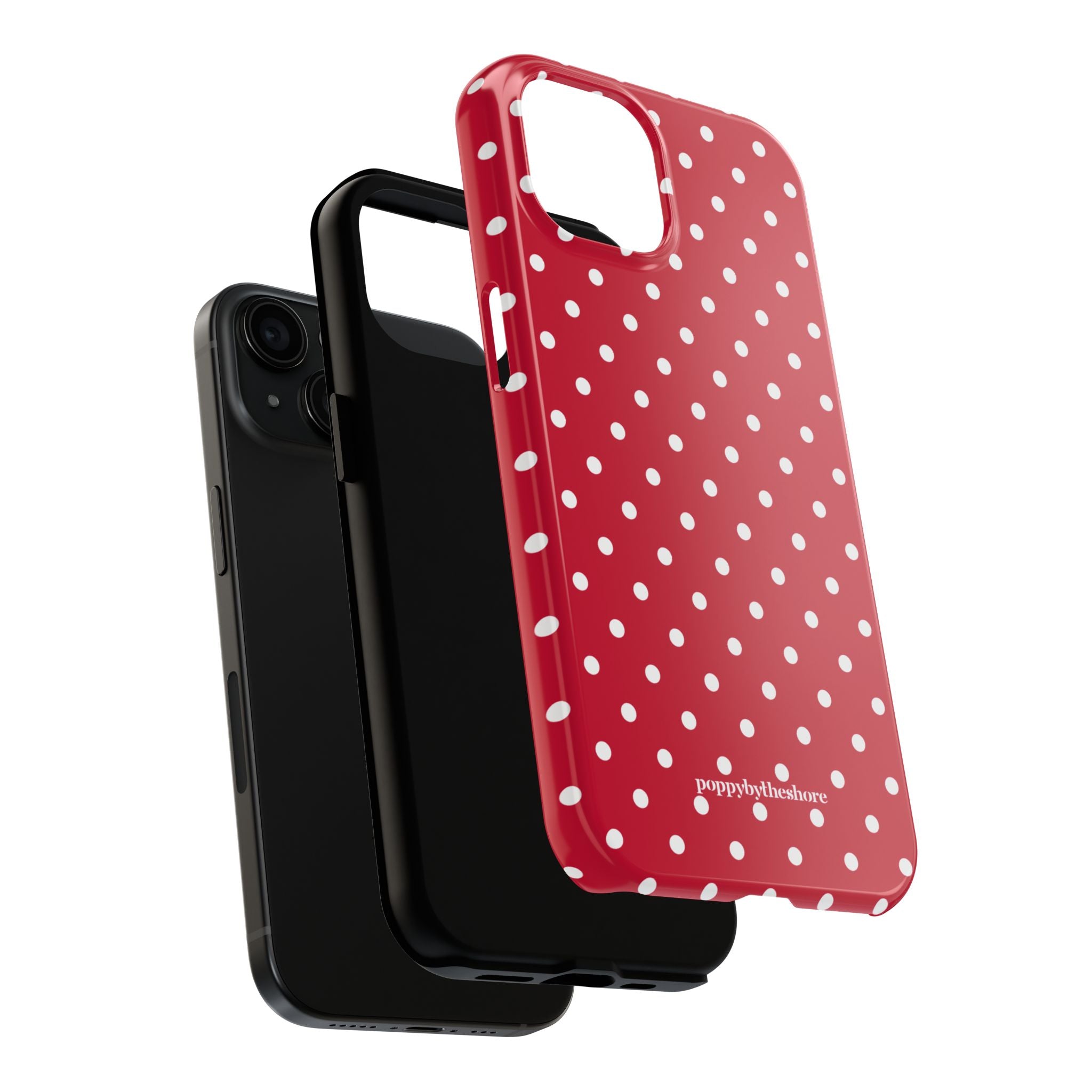 Poppy Red Polka Dot Phone Case