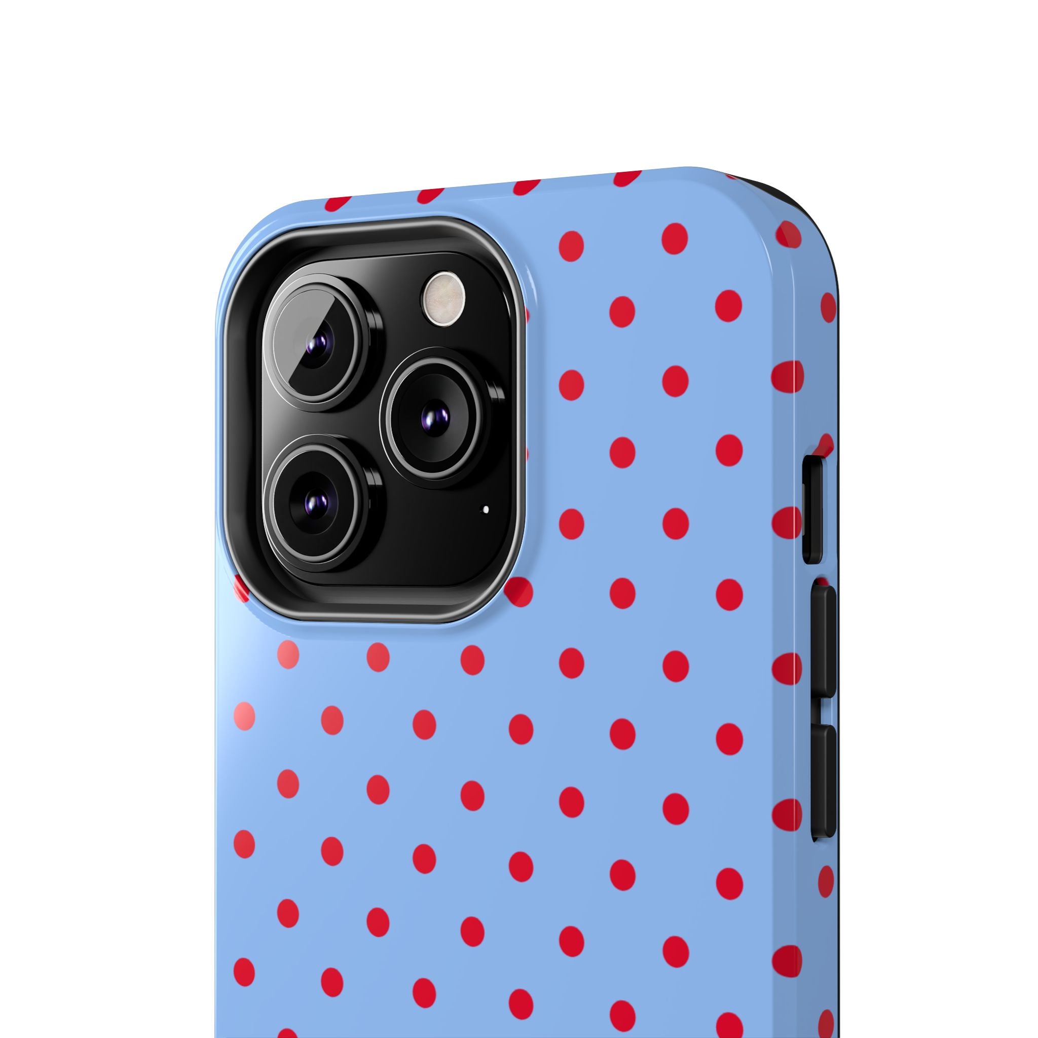 Poppy Blue & Red Polka Dot Phone Case