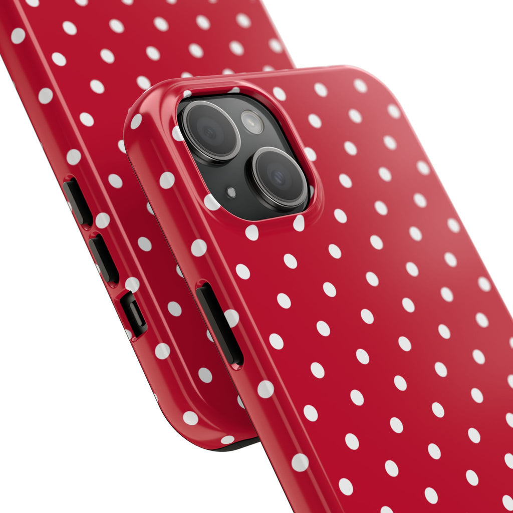 Poppy Red Polka Dot Phone Case