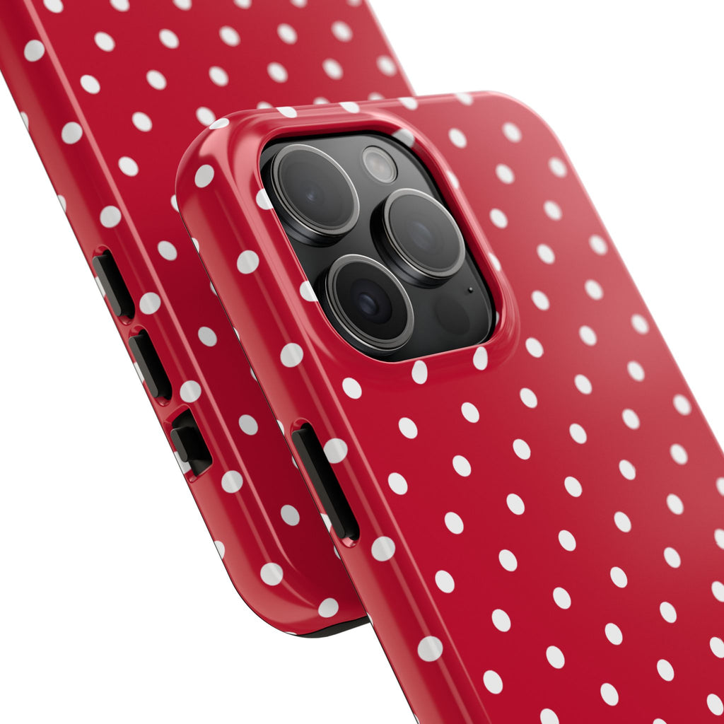 Poppy Red Polka Dot Phone Case
