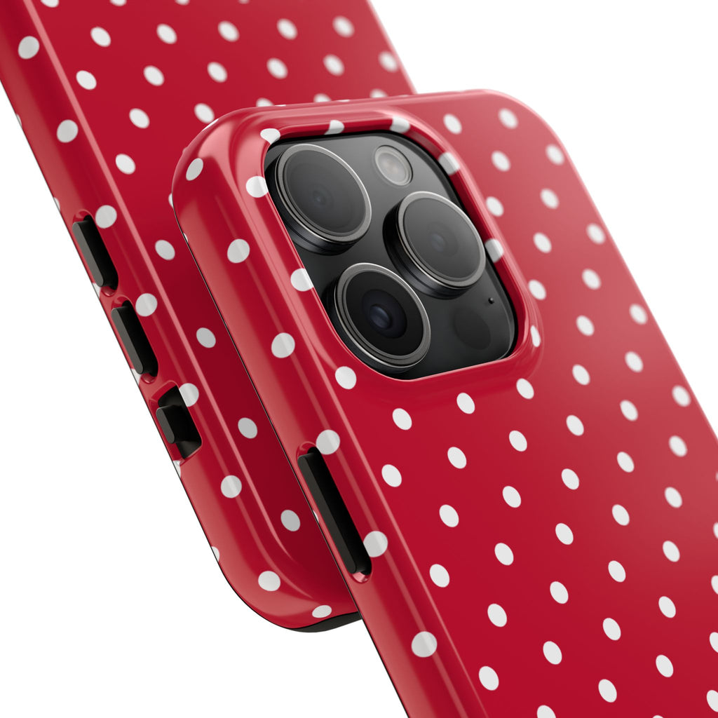 Poppy Red Polka Dot Phone Case