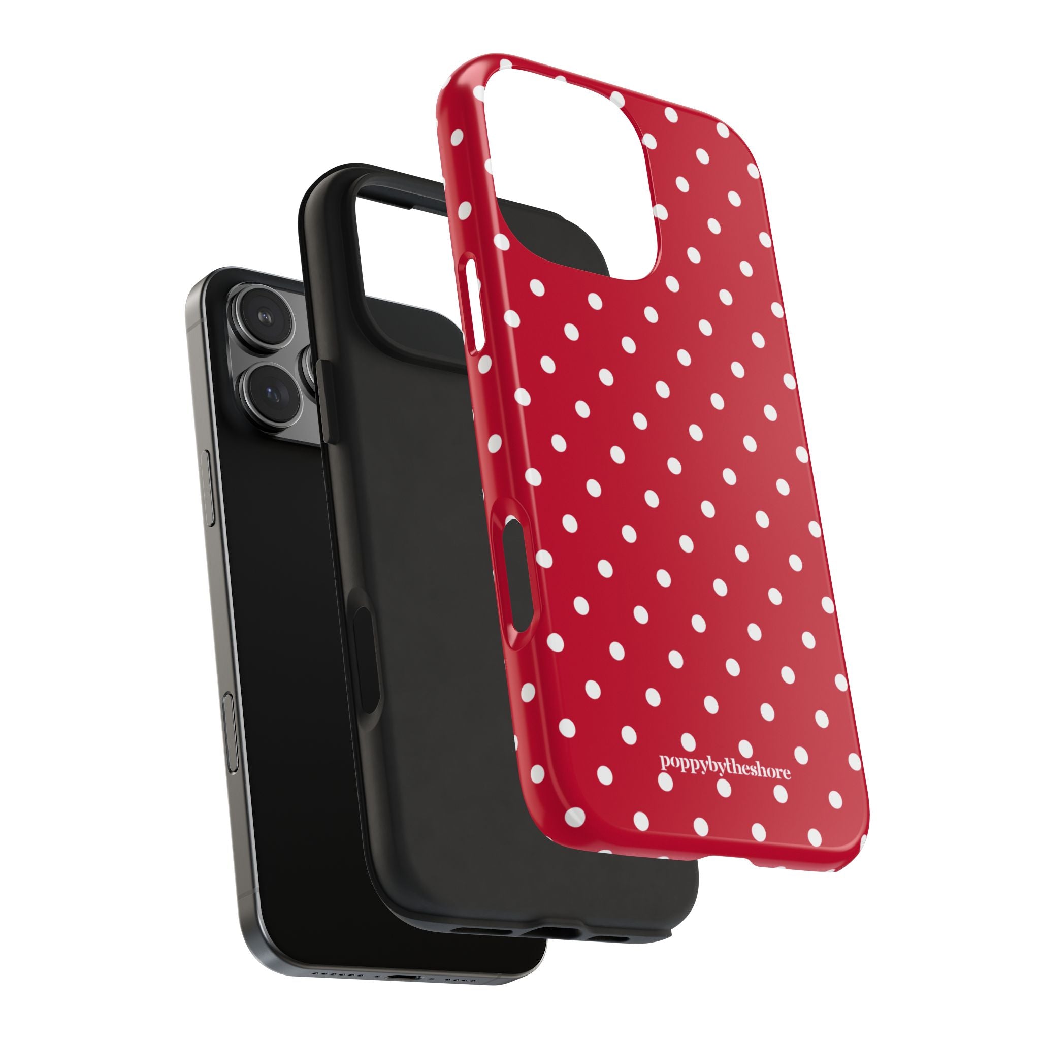 Poppy Red Polka Dot Phone Case