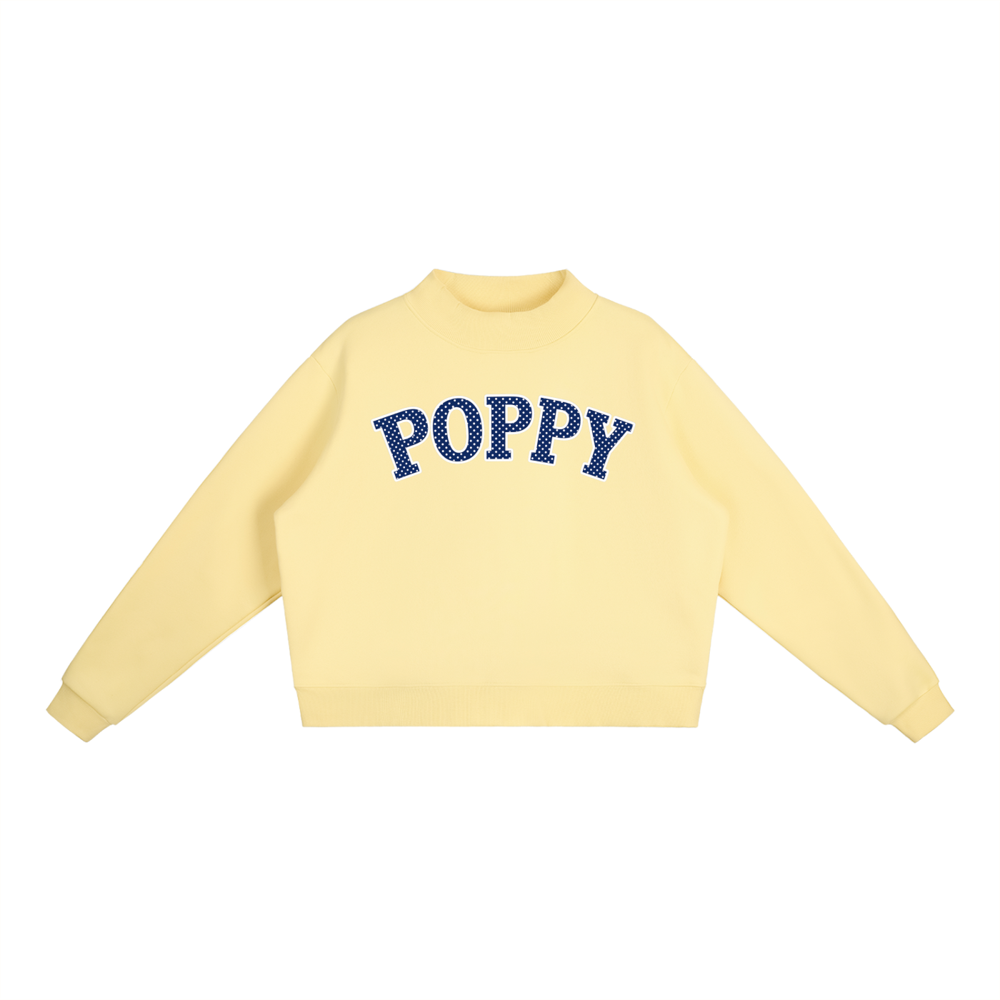 Poppy Polka Dot Mock-Neck Sweatshirt