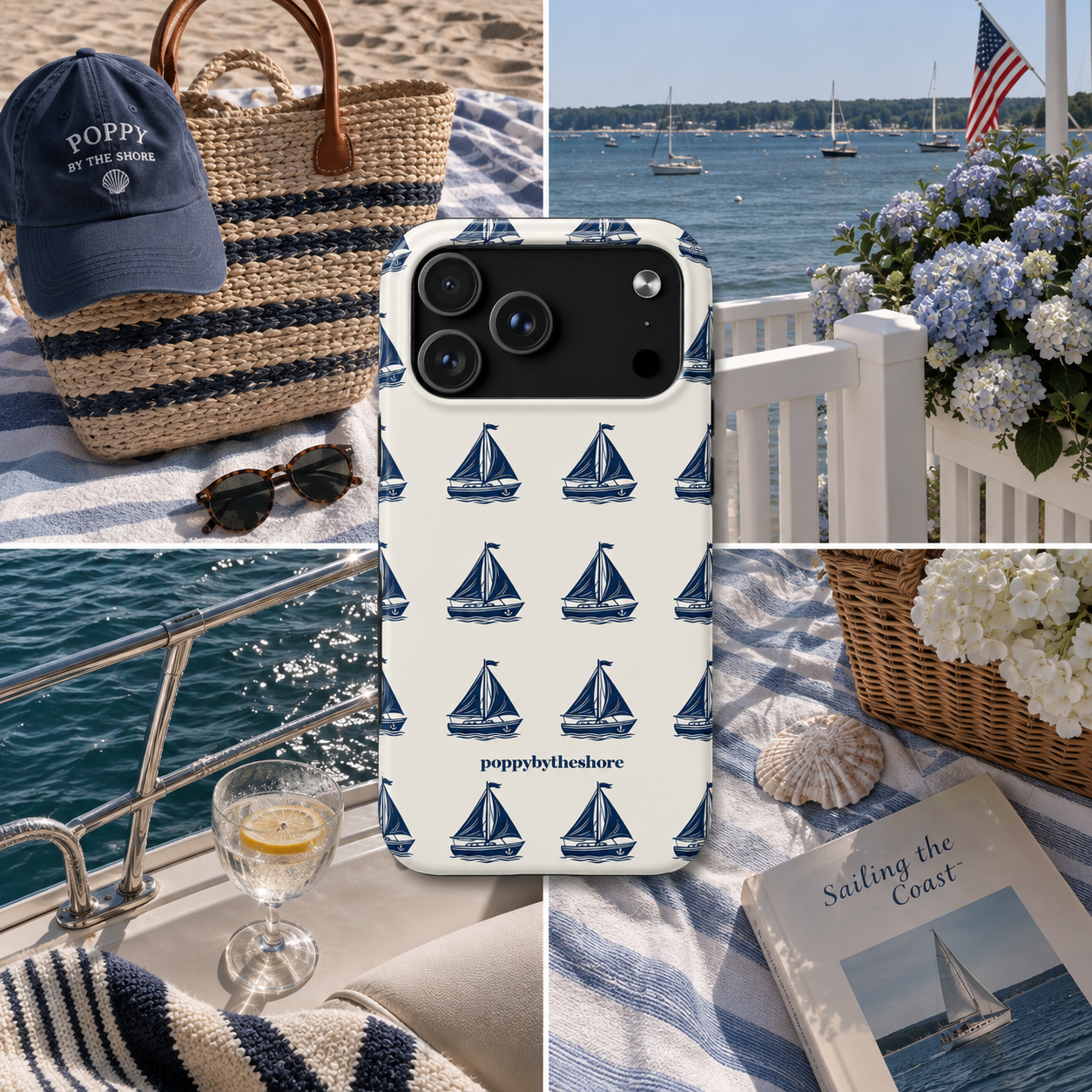 Poppy Sailboat Phone Case
