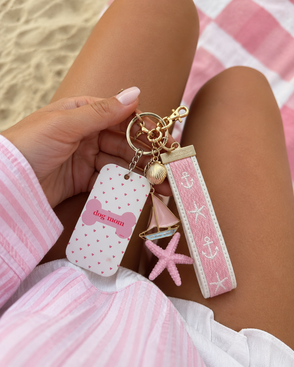 Poppy Dog Mom Keychain