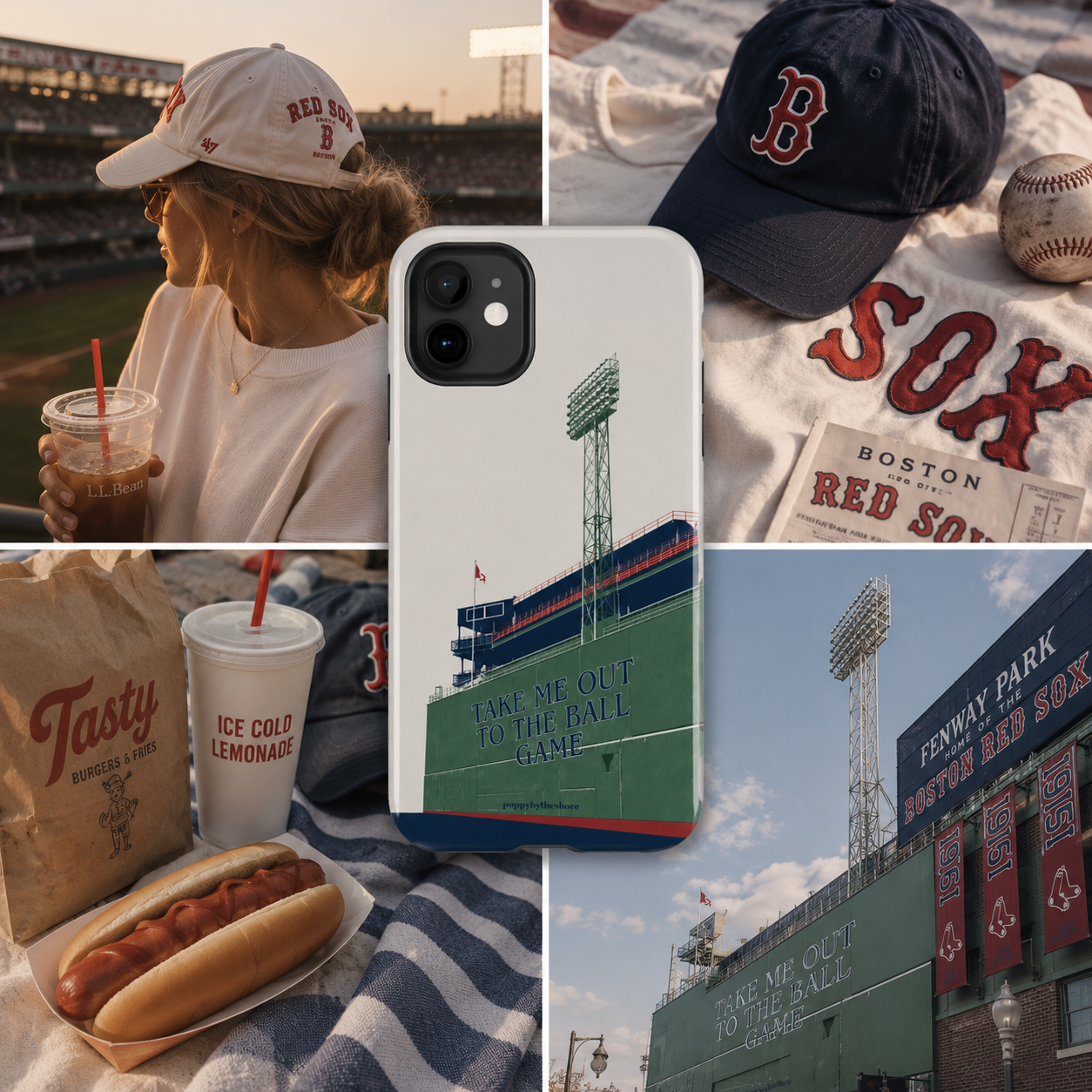 Poppy at the Ballpark Phone Case
