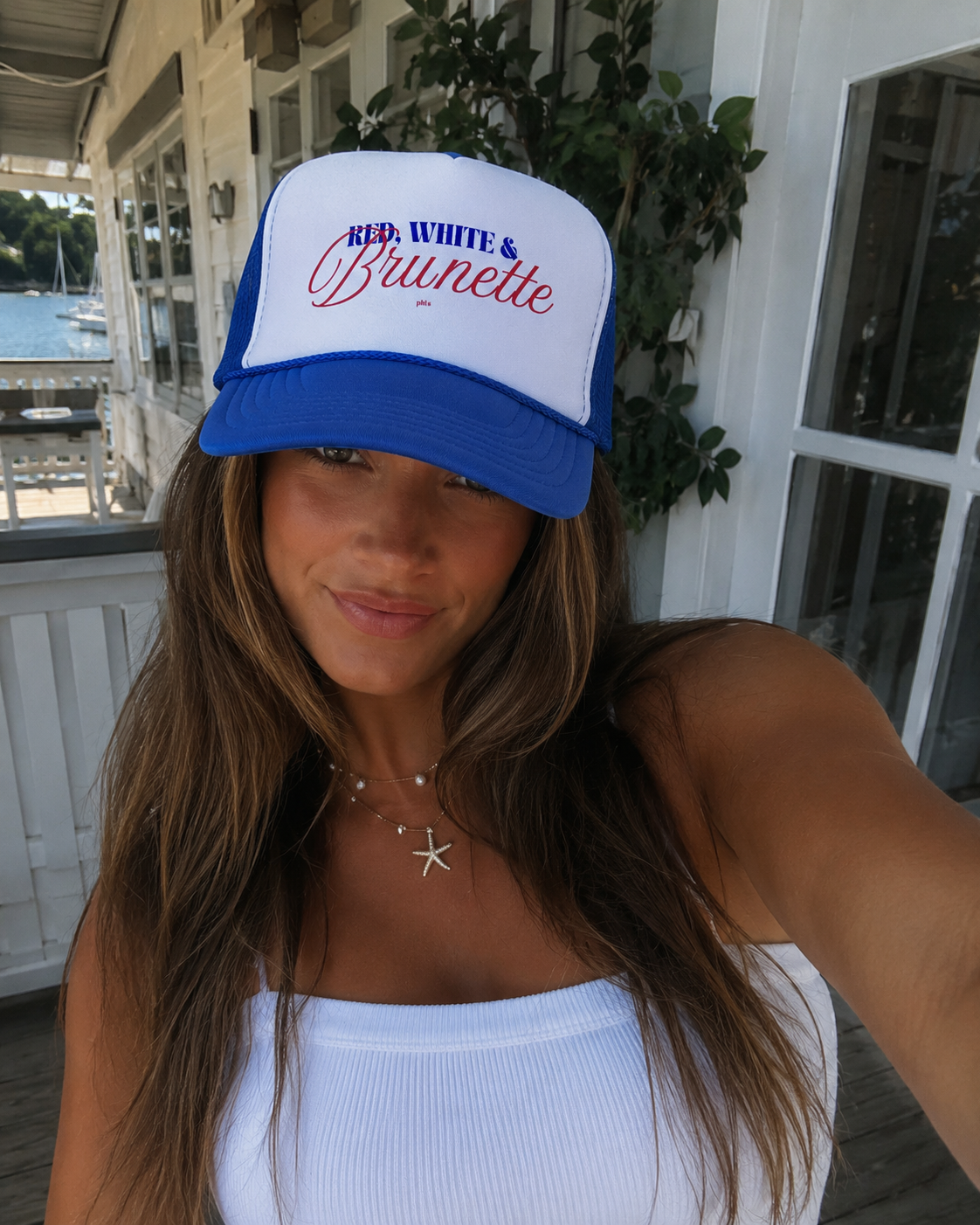 PBTS "Red, White & Brunette" Trucker Hat