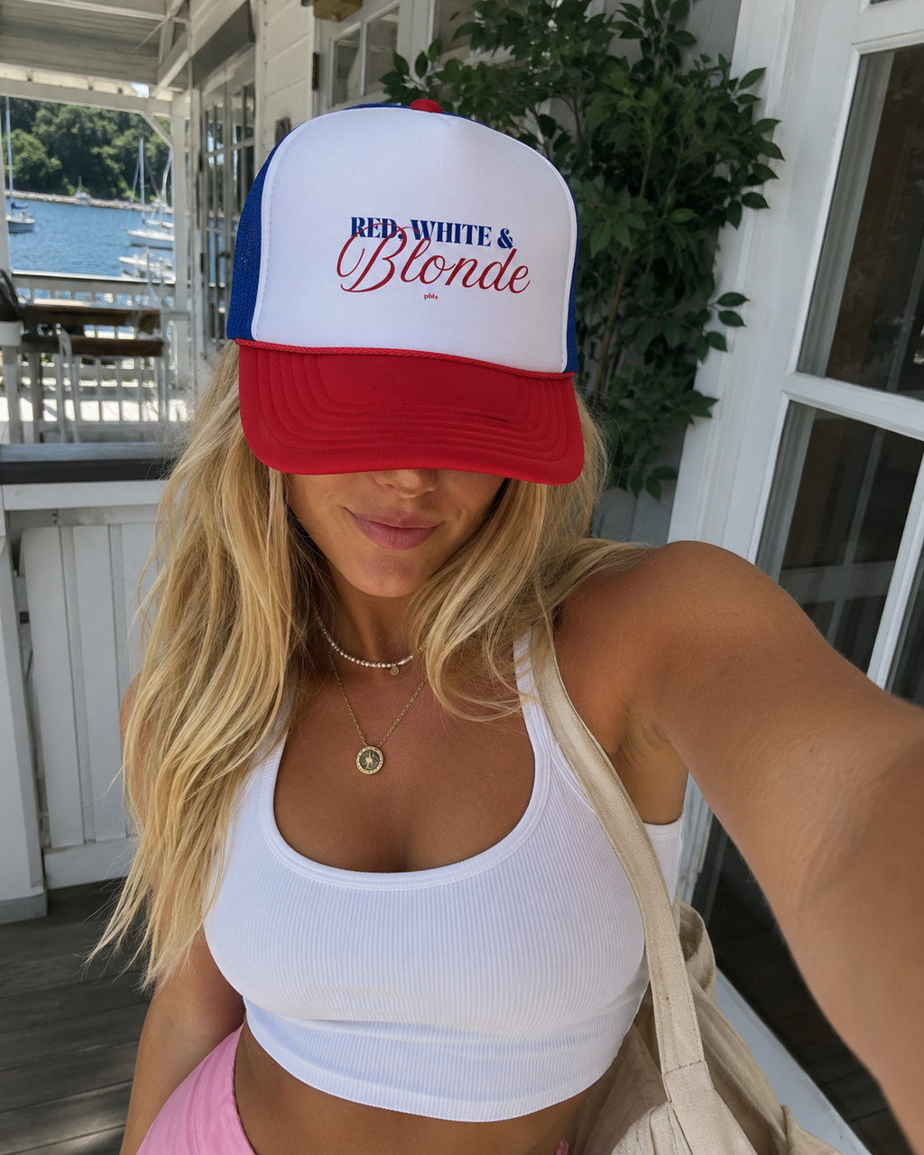 PBTS "Red, White & Blonde" Trucker Hat