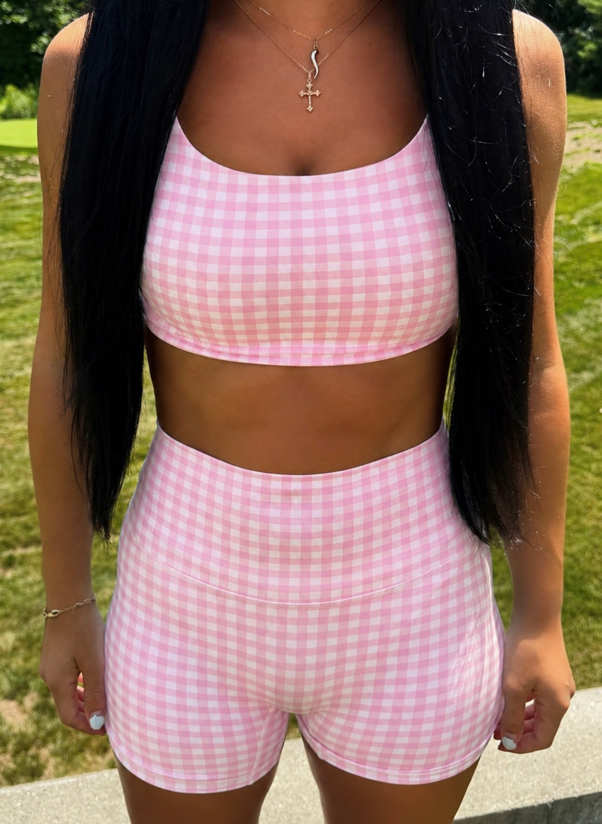 PREORDER Poppy Gingham Workout Set