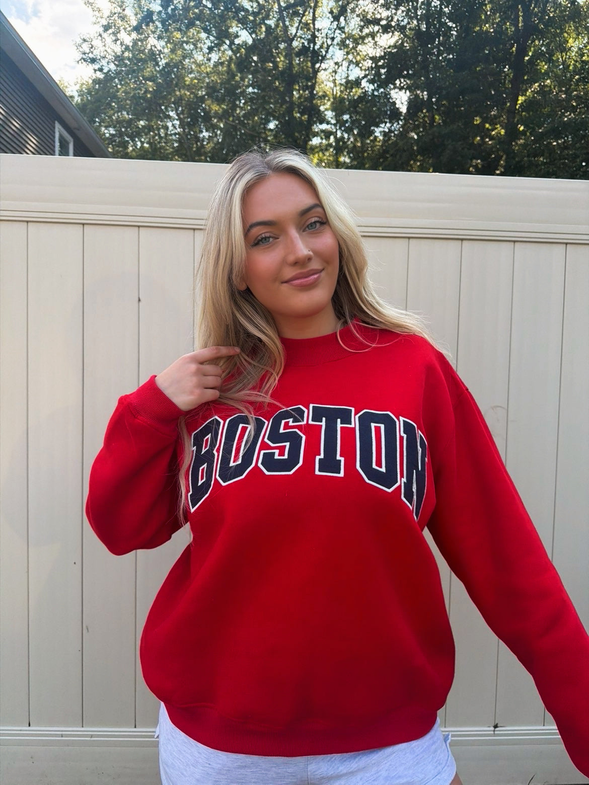 Poppy in Boston Mockneck