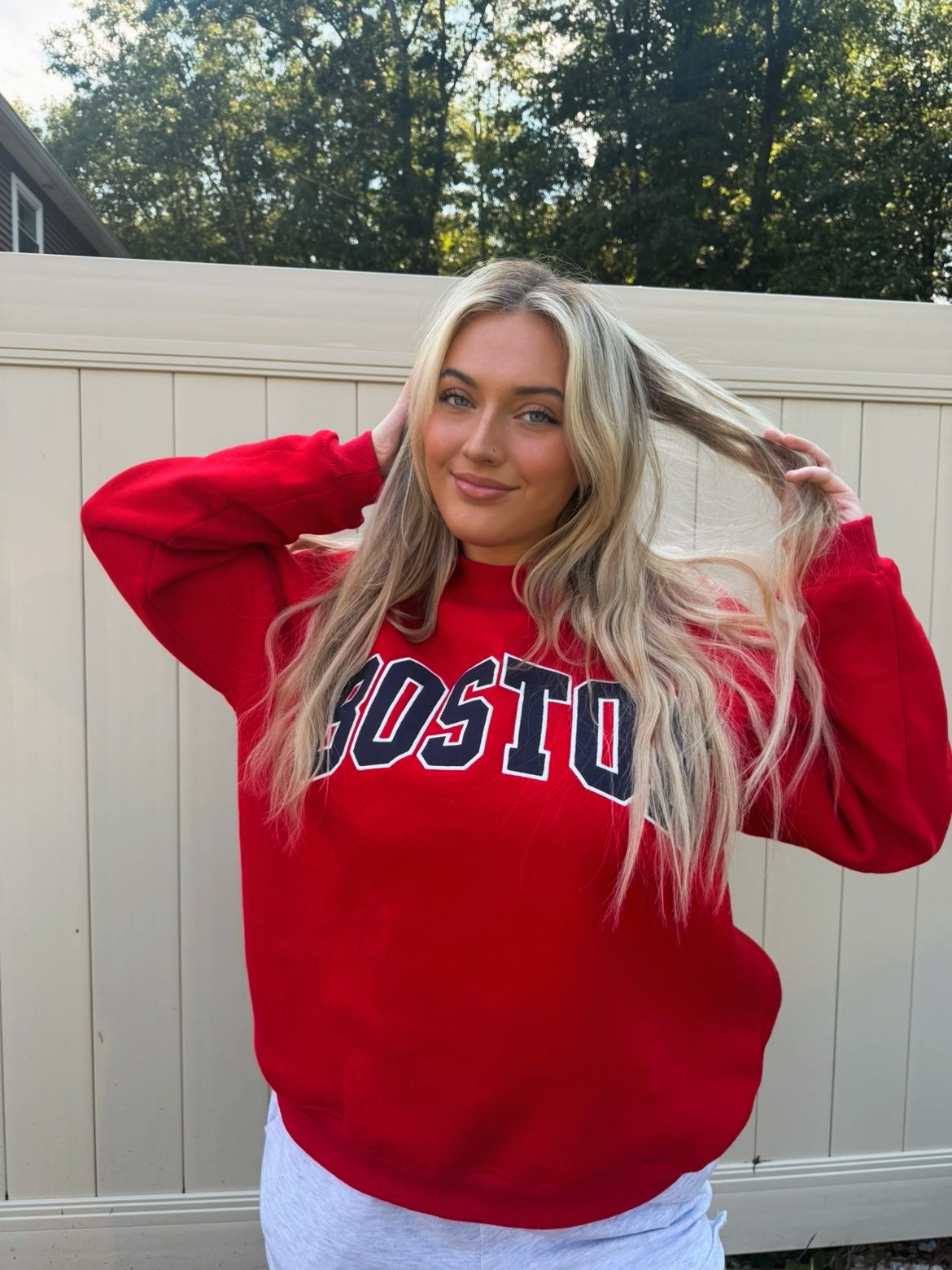 Poppy in Boston Mockneck