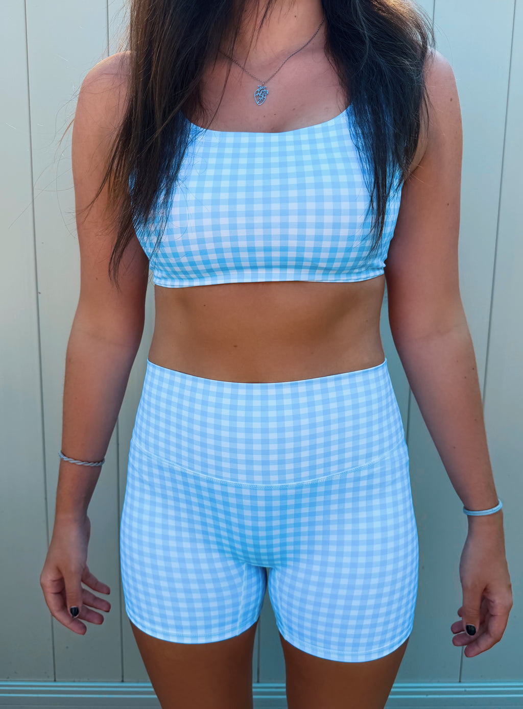 Berry Poppy Gingham Workout Set - POP UP EXCLUSIVE