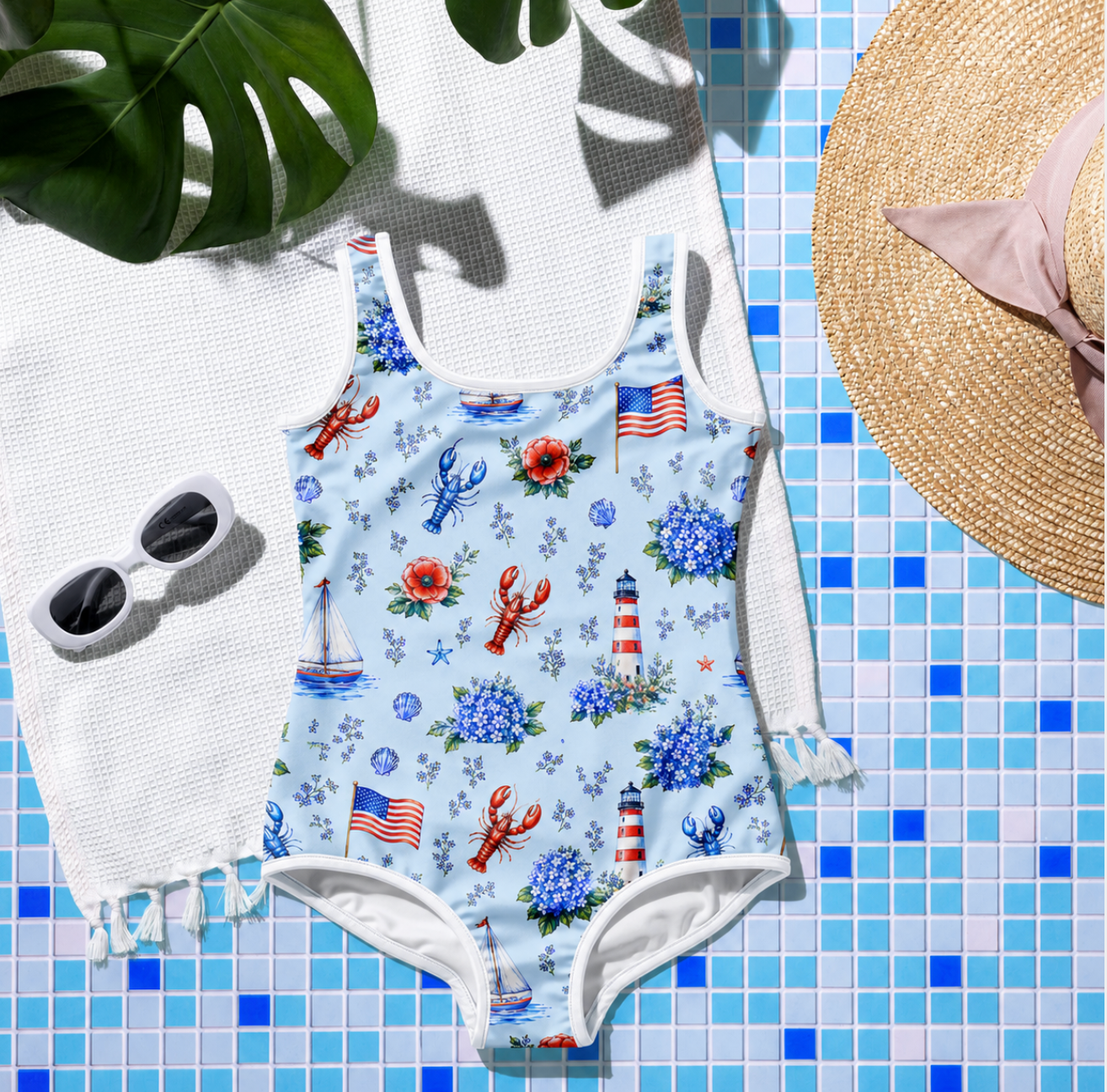Poppy Tots MDW Print Swimsuit - Youth