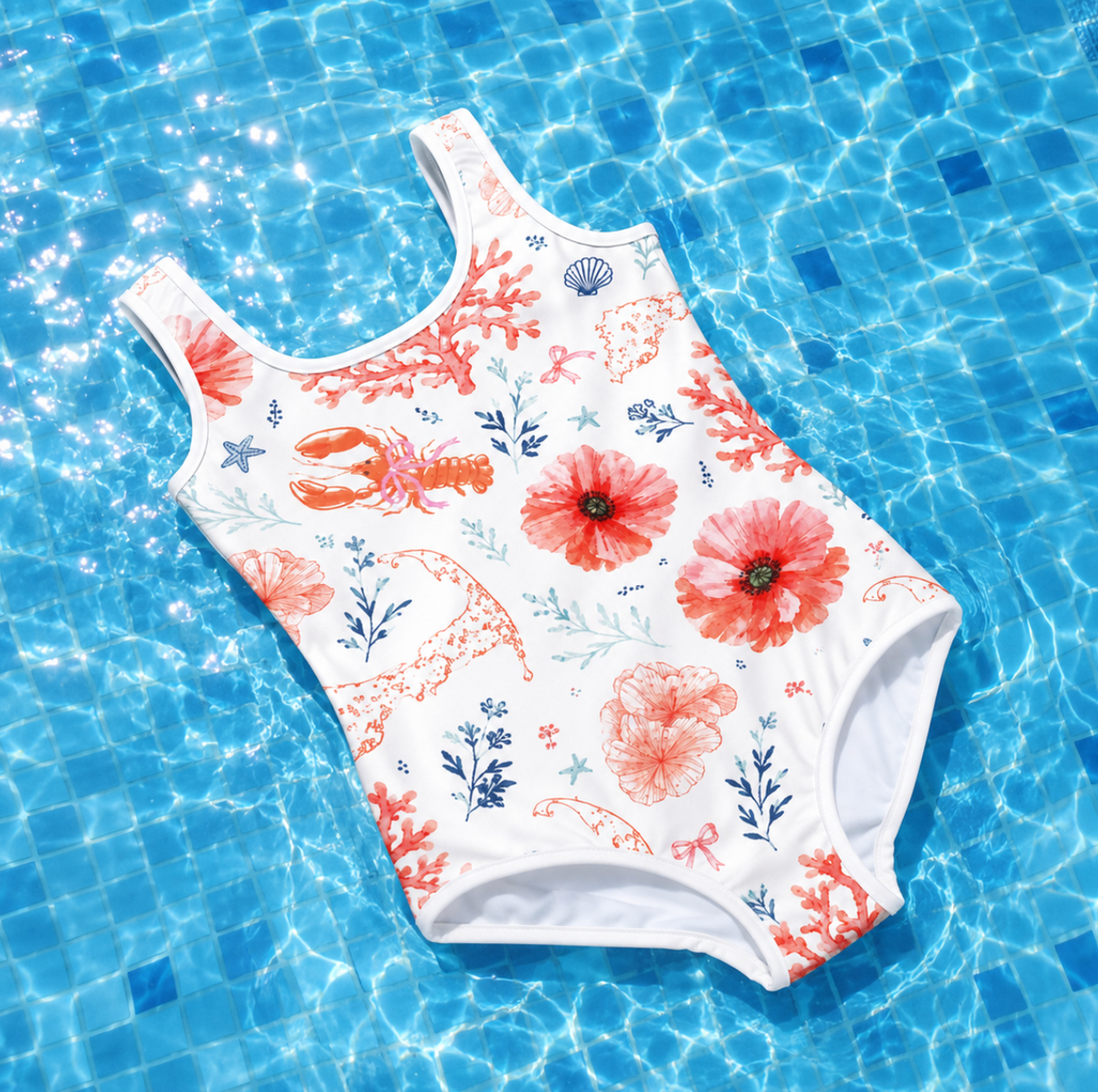 Poppy Tots "Oar"iginals Print Swimsuit - Youth